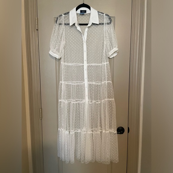 Mesh Tiered Midi Dress - Picture 2 of 3